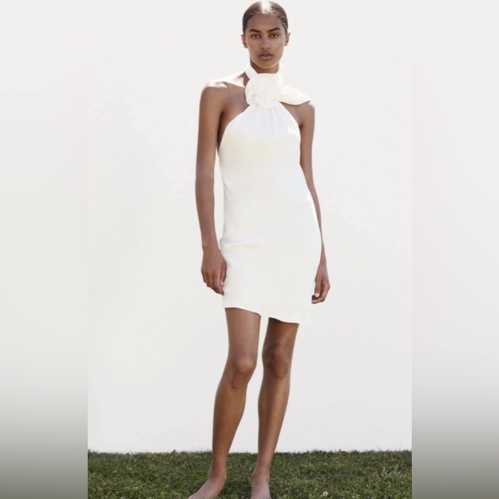 ZARA SHORT SATIN EFFECT DRESS